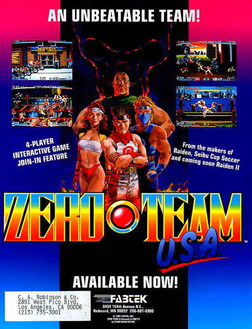 Zero Team 2000 Arcade Game Cover